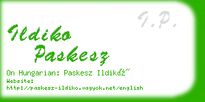 ildiko paskesz business card